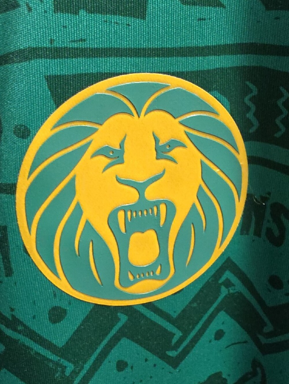 Puma Green & Yellow Cameroon Football Shirt with Red Trim #9 - Picture 2 of 13